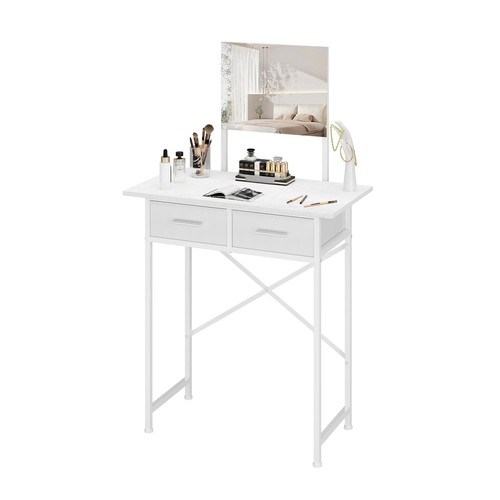 Small vanity desk with - desk, mirror