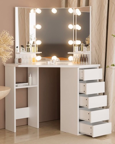 Corner makeup vanity - makeup,