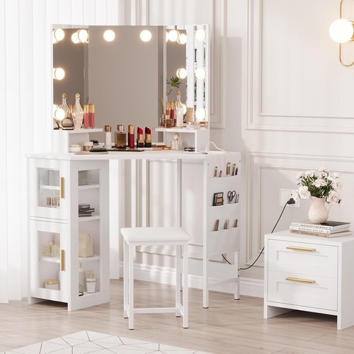 Vanity desk corner set - vanity, with